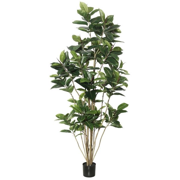 Grandoldgarden 7 ft. Potted Rubber Tree with 148 Leaves - Green GR1236021